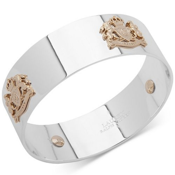 Ralph Lauren Jewelry - NWOT Ralph lauren Two-Tone Crest Bangle Bracelet